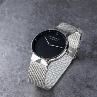 【BERING】BERING 丹麥國寶 MAX RENE設計師聯名限量時尚錶款/40mm-銀+黑-15540-004