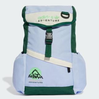 【adidas 愛迪達】後背包 童包 運動包 書包 旅行包 登山包 TOPLOADER BP 藍綠 IC2198
