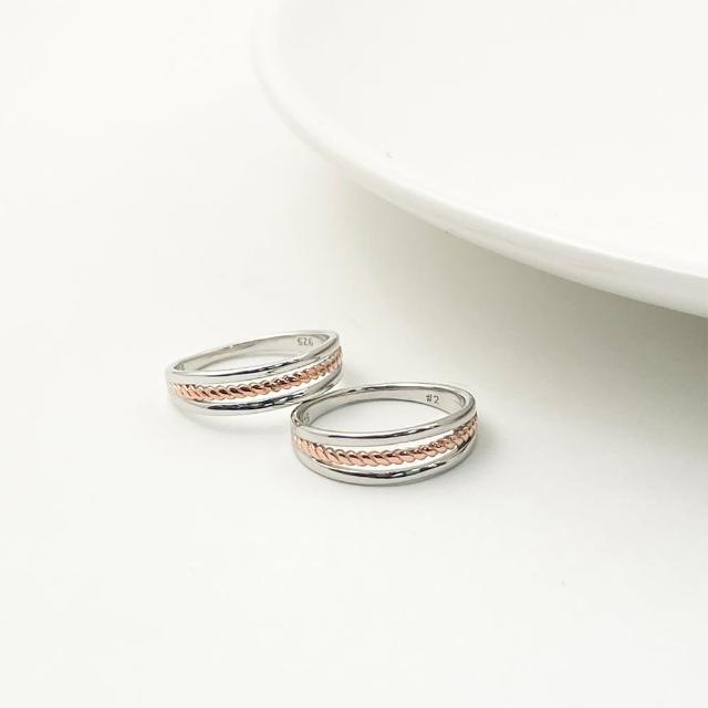 【Niloe】線條造型純銀尾戒 指耀華麗 組合戒系列 女款創新設計