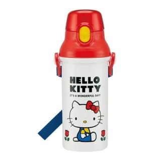 【Skater】Hello Kitty 日製直飲式水壺附背帶 480ml 水瓶 兒童水壺(hellokitty水壺)