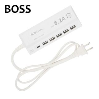 【BOSS】6.2A USB智慧型充電器-1.5米