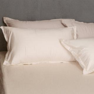 【LITA 麗塔寢飾】60支精梳棉 素色 歐式壓框枕套組 特調系列-共2色(枕頭套)