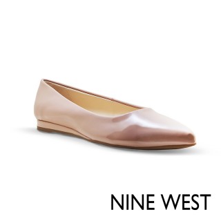 【NINE WEST】FLIVE3純色尖楦頭平底鞋-裸粉