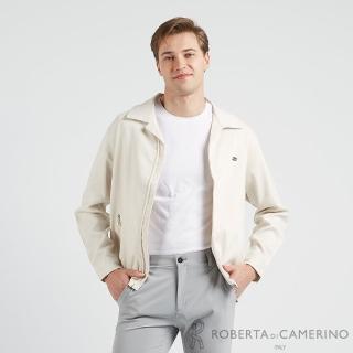 【ROBERTA 諾貝達】男裝 時尚精品 講究極致立領式外套(米)
