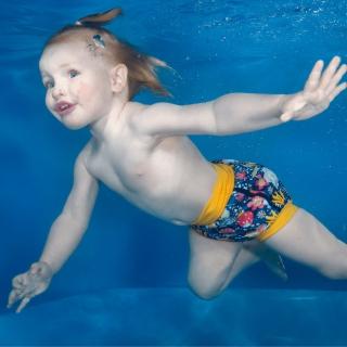 【Splash About 潑寶】尿布褲 銀離子抑菌 3D 雙層 游泳 - 喜樂花園(嬰兒泳褲)