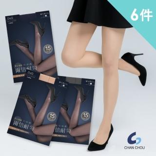 【ChanChou 展舟】6雙組★D&G 15D兩倍耐勾絲襪 -9105(彈性包紗 強韌耐穿)
