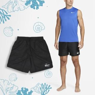【NIKE 耐吉】短褲 Essential Lap 7” 男款 黑 速乾 內裡 開衩 抽繩 鬆緊 衝浪 沙灘排球褲(NESSD450-001)
