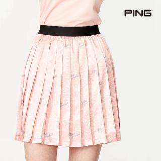 【PING】女款百褶短裙-粉橘(GOLF/高爾夫球裙/RD23113-23)