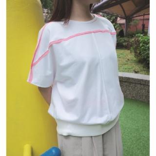 【UUIN】Light Collection _ 撞色出芽連袖T恤(女裝 短袖 純棉)