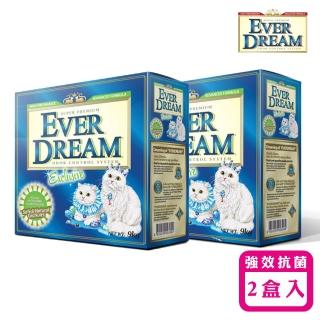 【EVER DREAM】韓國藍貓 強效抗菌綠標 9KG 2盒入(速凝結貓砂/貓砂/礦砂/膨潤土砂/低粉塵)