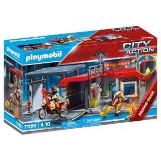 【playmobil 摩比積木】City Action 帶著走消防局(摩比人)
