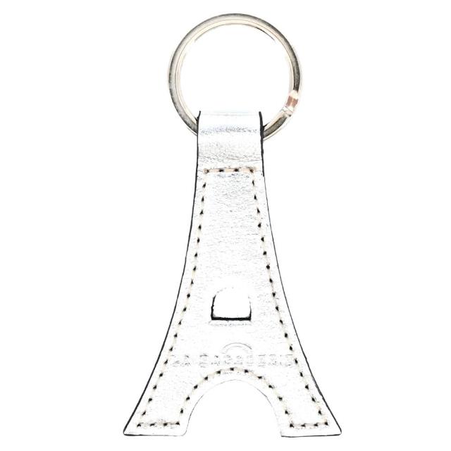 【LA BAGAGERIE】牛皮鐵塔造型鑰匙圈(銀)