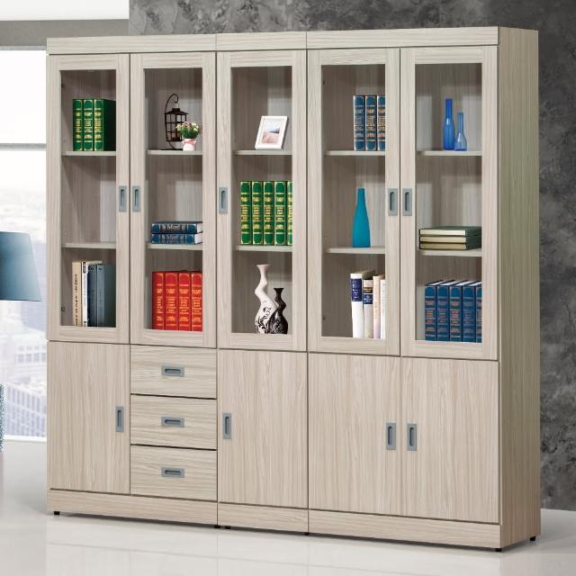 【MUNA 家居】P323型白梣木色6.6尺組合書櫃(櫥櫃 書櫥 收納櫃 櫃子)