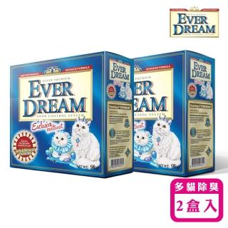 【EVER DREAM】韓國藍貓 多貓除臭紅標 9KG 2盒入(速凝結貓砂/貓砂/礦砂/膨潤土砂/低粉塵)