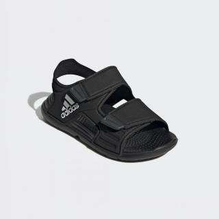 【adidas 愛迪達】涼鞋 童鞋 小童 兒童 運動 ALTASWIM C 黑 GV7802