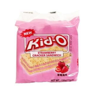 KID-O 三明治餅乾-草莓風味(136g)
