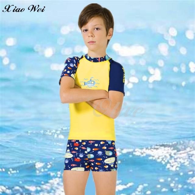 【梅林品牌】男童短袖二件式泳裝(NO.M92228)