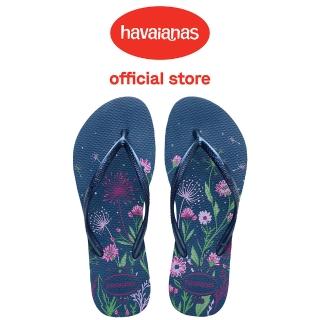 【havaianas 哈瓦仕】拖鞋 女鞋 夾腳拖 Slim Organic 藍色 4132823-1803W(哈瓦士)