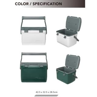 【Stanley】冒險系列 Coolers戶外冰桶15.1L 簡約白 錘紋綠 10-01623