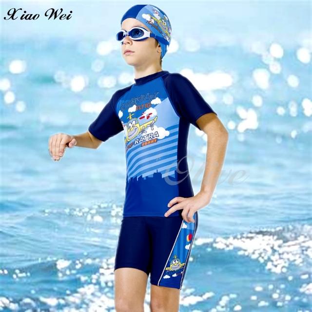 【梅林品牌】男童短袖二件式泳裝(NO.M92208)