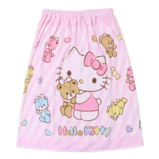 【Marushin 丸真】三麗鷗 可圍式兒童浴巾 S 60*110cm Hello Kitty 小熊
