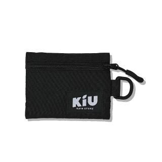 【KIU】日本 戶外活動必備~快速取物透明窗、D型環、防水卡包/零錢包(283-900 黑色)