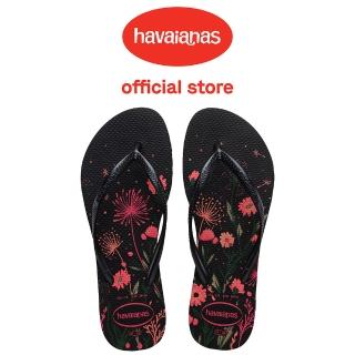 【havaianas 哈瓦仕】拖鞋 女鞋 夾腳拖 Slim Organic 黑色 4132823-1191W(哈瓦士)