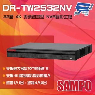 【SAMPO 聲寶】DR-TW2532NV 32路 H.265 4K 專業智慧型 NVR 錄影主機 昌運監視器
