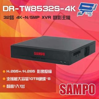 【SAMPO 聲寶】DR-TW8532S-4K 32路 4K-N/5MP 人臉辨識 XVR 錄影主機 昌運監視器