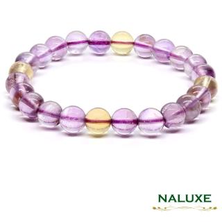 【Naluxe】紫水晶 黃水晶 設計款開運手鍊(冰種透體、二月誕生石、招貴人)