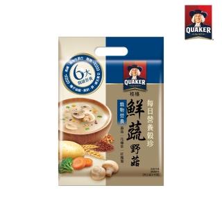 【QUAKER 桂格】營養穀珍麥片鮮蔬野菇(25gx10包/袋)