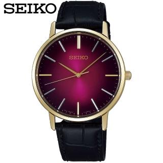 【SEIKO 精工】城市時尚女錶-漸層酒紅紫(SCXP128J)