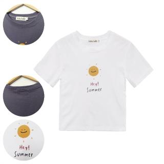【TATA KIDS】童裝 微笑太陽印花短袖T恤(共二色 100-150)