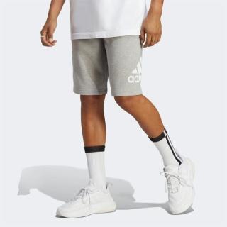 【adidas 愛迪達】M MH Bosshortft 男 短褲 運動 休閒 中腰 親膚 舒適 雙側口袋 灰 白(IC9403)
