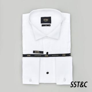 【SST&C 最後55折】米蘭系列 抗皺白色打褶禮服款襯衫0312303007