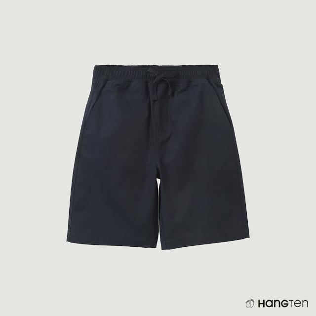 【Hang Ten】男童-鬆緊腰頭抽繩短褲(深藍)