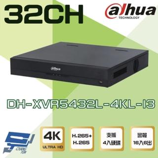 【Dahua 大華】DH-XVR5432L-4KL-I3 32路 4K-N/5M XVR 4硬碟 錄影主機 昌運監視器
