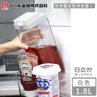 【Pearl Life 珍珠金屬】日本製方形冷水壺1.8L(2色)