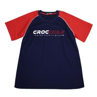 【Crocodile Junior 小鱷魚童裝】『小鱷魚童裝』吸濕排汗撞色運動衫(產品編號 : C63415-05-小碼款)