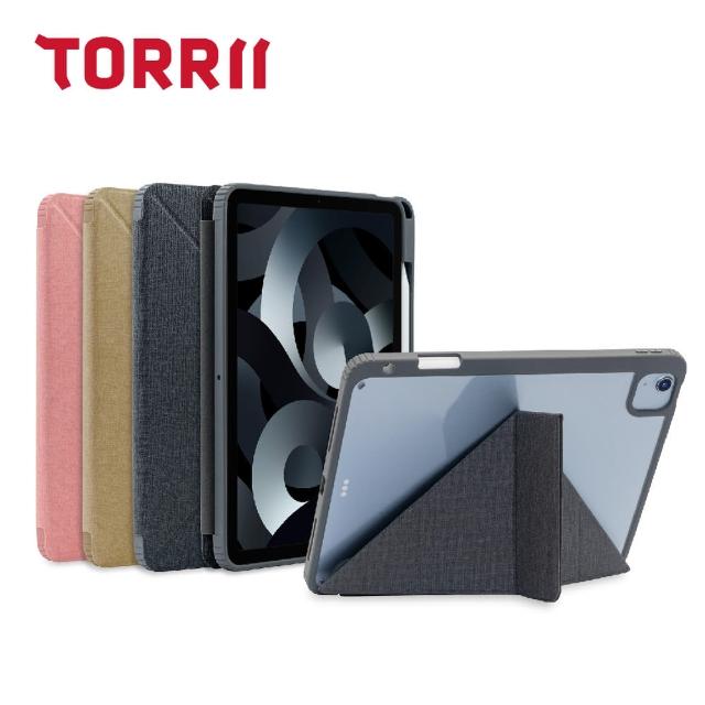 【TORRII】iPad Pro 11”TORERO 透明背板摺疊保護套 兼容iPad Air 10.9”(支架式折疊 附專屬筆槽)