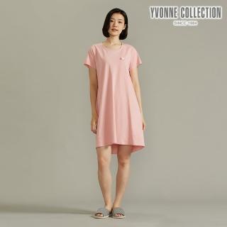 【YVONNE 以旺傢飾】膠原美膚法式浪漫短袖洋裝(純淨粉)