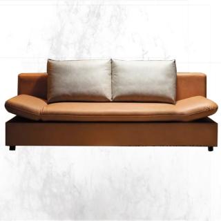 【文創集】歐凱駝色柔韌科技布展開式沙發椅/沙發床