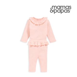 【Mamas & Papas】小花點連點-長袖包屁衣套裝(2種尺寸可選)