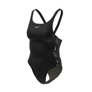 【NIKE 耐吉】女連身泳裝-海邊 游泳 沙灘 戲水 泳衣 連身泳衣 黑白(NESSD190-001)