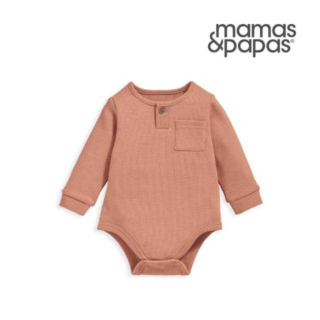 【Mamas & Papas】小蘿蔔頭-長袖包屁衣-橘(4種尺寸可選)