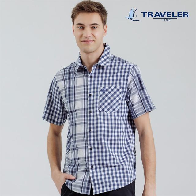 【TRAVELER 旅行者】男款Coolmax彈性襯衫_231TR707(涼感/彈性襯衫)