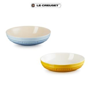【Le Creuset】瓷器深圓盤 20cm(杏桃黃/海岸藍)