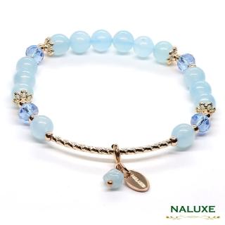 【Naluxe】海藍寶 設計款開運手鍊(高冰藍、3月誕生石、海水藍寶石)