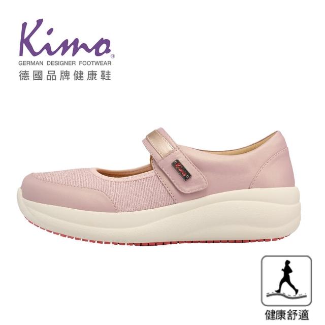 【Kimo】專利足弓支撐-沙丁布羊皮繫帶健康鞋 女鞋(櫻花粉 KBCSF141107)