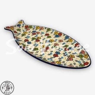 【SOLO 波蘭陶】CA 波蘭陶 30CM 魚型盤 可愛彩花系列 CERAMIKA ARTYSTYCZNA